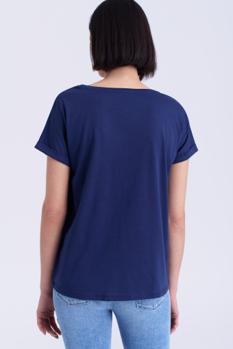 Granatowy top z mandalą Granatowy top z mandalą