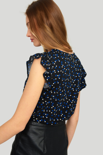 Dzianinowy top z nadrukiem