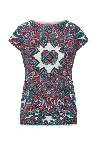 Top w kolorze białym z nadrukiem paisley Top w kolorze białym z nadrukiem paisley