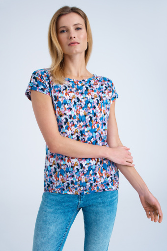 Luźny top w łączkę