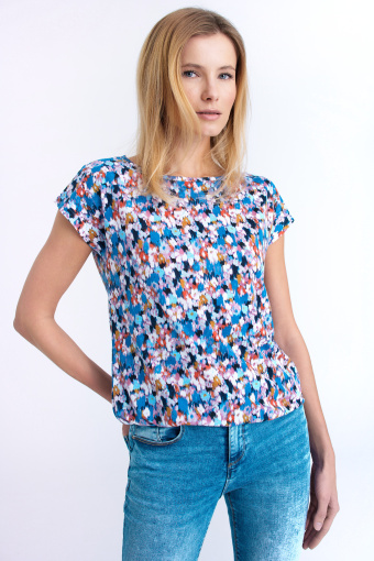 Luźny top w łączkę