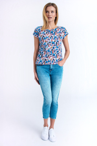 Luźny top w łączkę