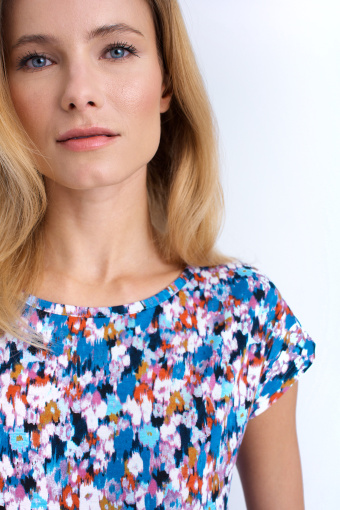 Luźny top w łączkę