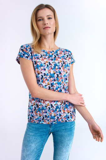 Luźny top w łączkę