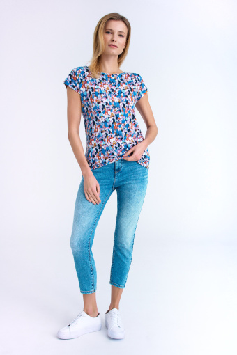 Luźny top w łączkę