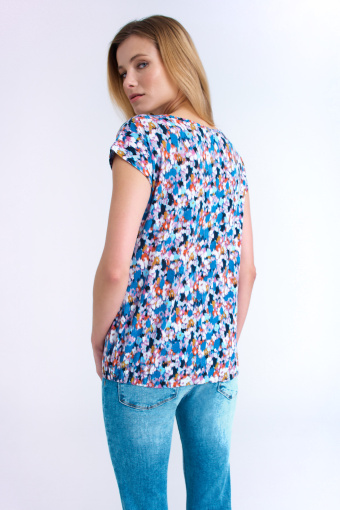 Luźny top w łączkę