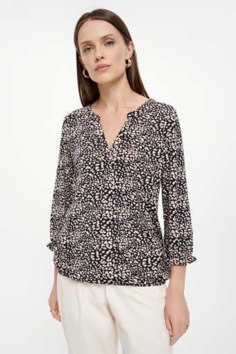 Casualowy top z nadrukiem animal