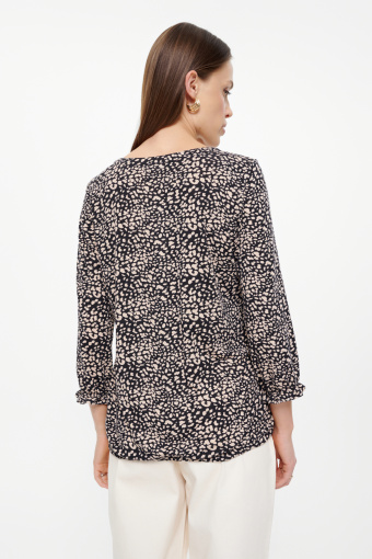 Casualowy top z nadrukiem animal