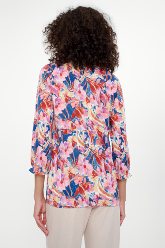 Multikolorowy top z rękawem 3/4 Multikolorowy top z rękawem 3/4