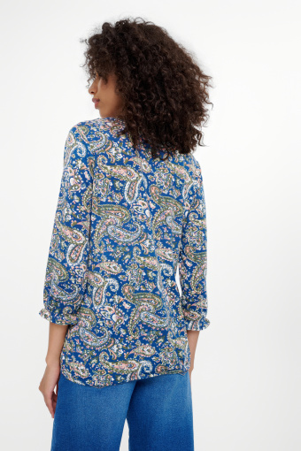 Top z nadrukiem ciemnoniebieski