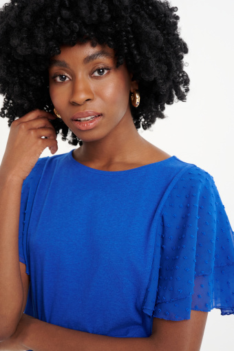 Stylowy top w kobaltowym kolorze