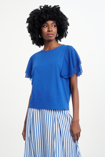 Stylowy top w kobaltowym kolorze