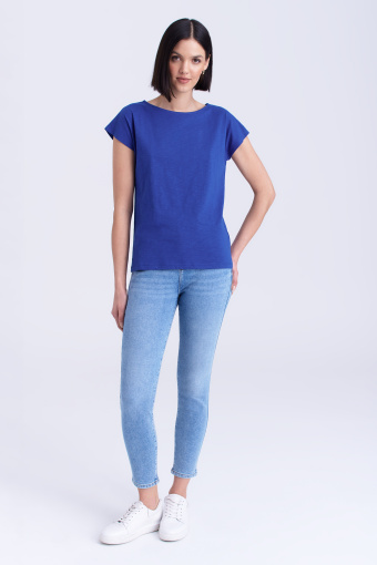 Niebieska koszulka z bawełny