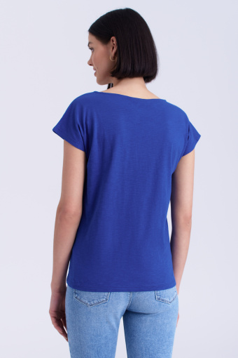 Niebieska koszulka z bawełny