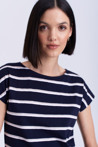 Granatowa koszulka w paski Granatowa koszulka w paski