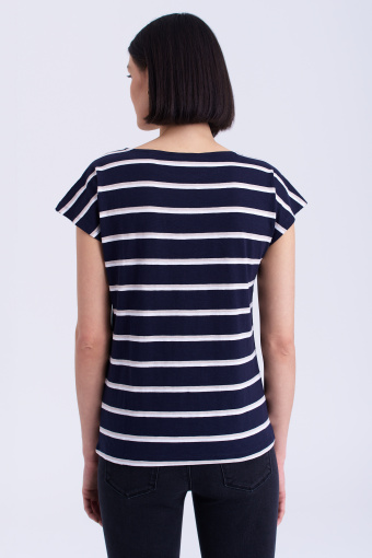 Granatowa koszulka w paski Granatowa koszulka w paski