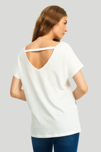 Bawełniany top z nadrukiem