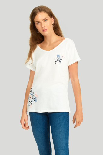 Bawełniany top z nadrukiem