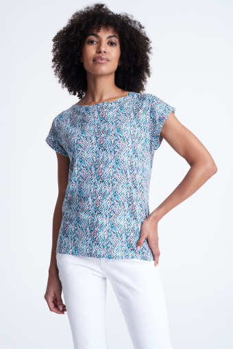 Basicowy top z kolorowym printem