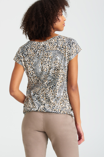 Bawełniany top z nadrukiem w cętki Bawełniany top z nadrukiem w cętki