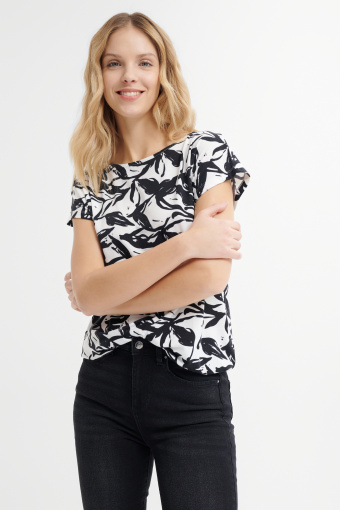 Top w kwiatowy motyw 