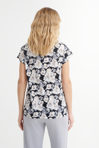 Casualowy top w kwiatowy print  Casualowy top w kwiatowy print