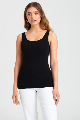 Klasyczny, czarny top na ramiączkach Klasyczny, czarny top na ramiączkach