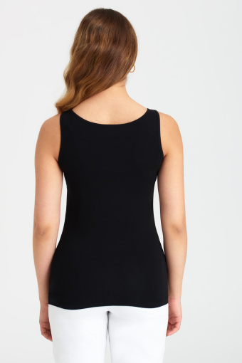 Klasyczny, czarny top na ramiączkach Klasyczny, czarny top na ramiączkach