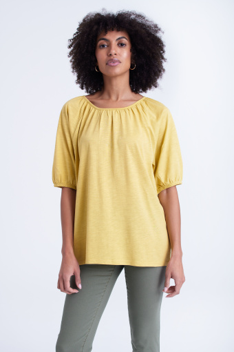 Luźny top z rękawami do łokcia