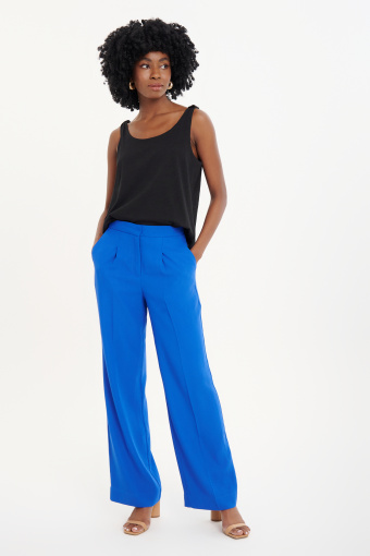 Bawełniany top na ramiączkach czarny Bawełniany top na ramiączkach czarny