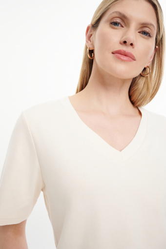 Kremowy top z bawełny Kremowy top z bawełny