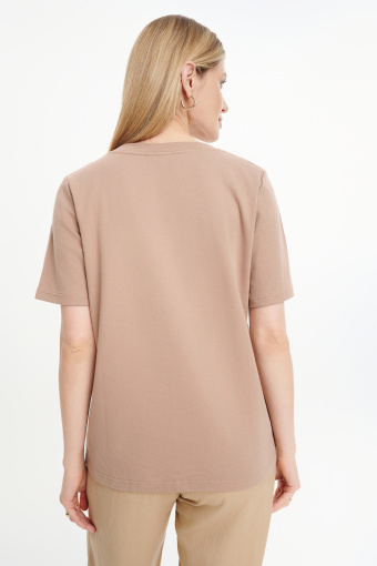 Beżowy luźny top Beżowy luźny top