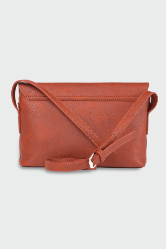 Torebka listonoszka, brązowa