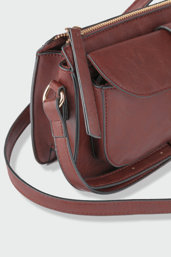 Brązowa, elegancka torebka