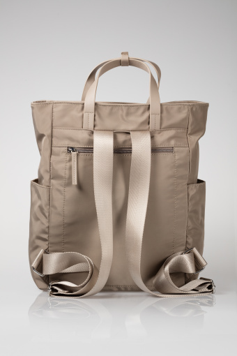 Jasnobeżowy plecak z tkaniny