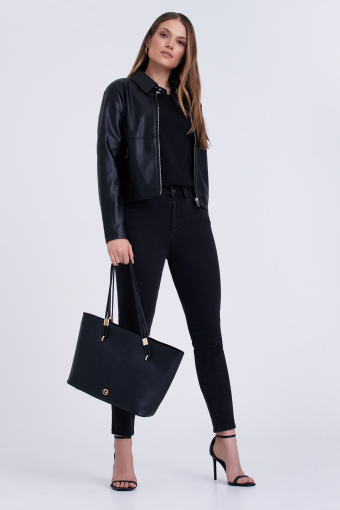 Czarna torebka shopper Czarna torebka shopper