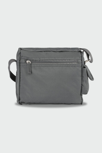 Szara torebka z wieloma kieszeniami