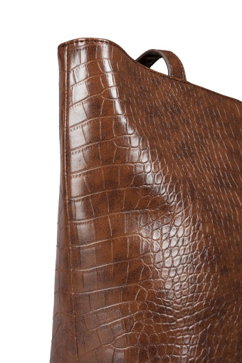 Torebka z eko skóry, brązowa