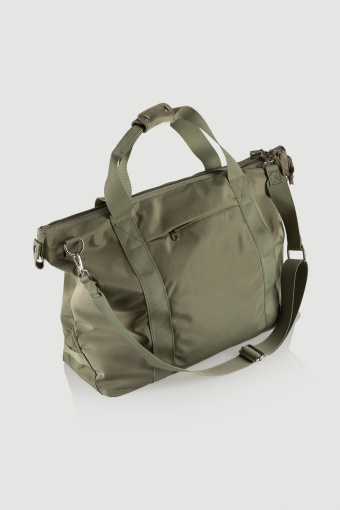 Pojemna oliwkowa torebka 