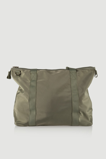 Pojemna oliwkowa torebka 