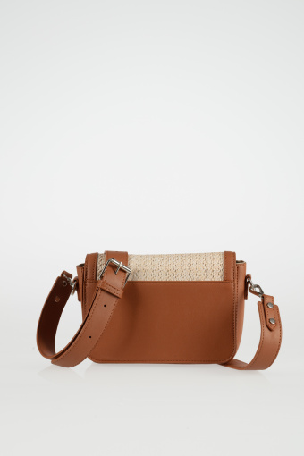 Beżowa torebka z rafii