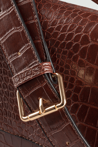 Klasyczna torebka, ciemny brąz