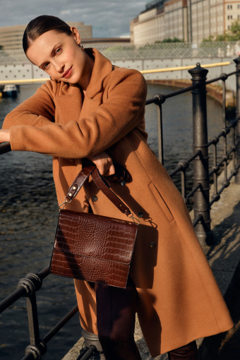 Klasyczna torebka, ciemny brąz