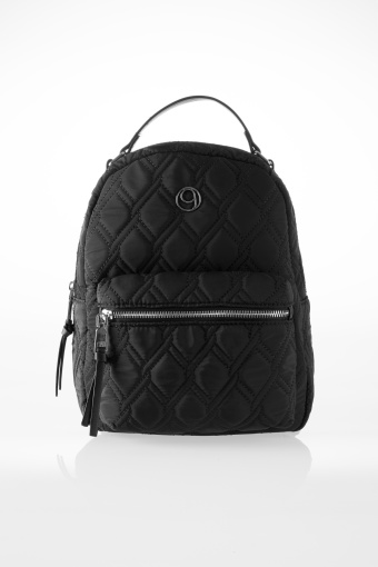 Czarny plecak z efektownym pikowaniem Czarny plecak z efektownym pikowaniem