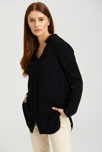 Wiskozowa, czarna tunika