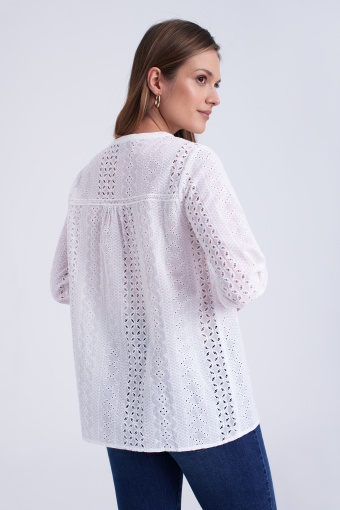 Tunika w stylu boho, biała Tunika w stylu boho, biała