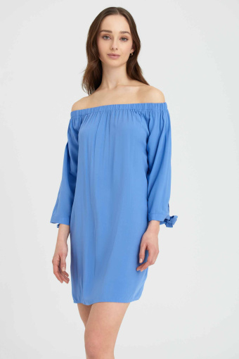 Błękitna tunika hiszpanka, rękaw 3/4