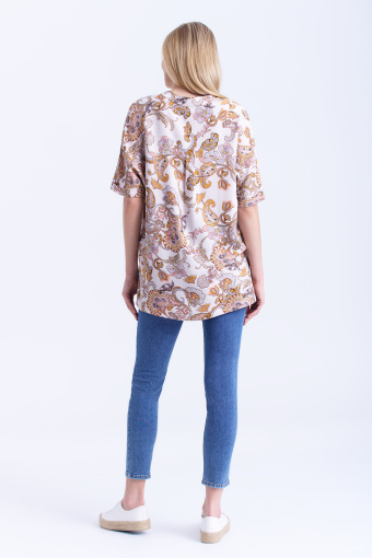 Tunika z wzorem paisley, oversize