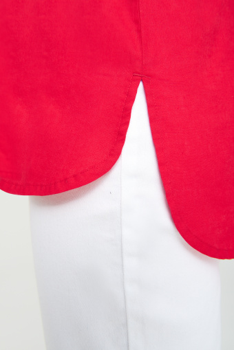 Lniana, czerwona tunika