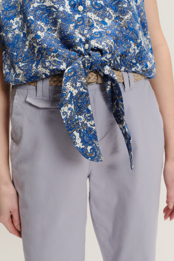 Wiskozowa bluzka z błękitnym wzorem Wiskozowa bluzka z błękitnym wzorem